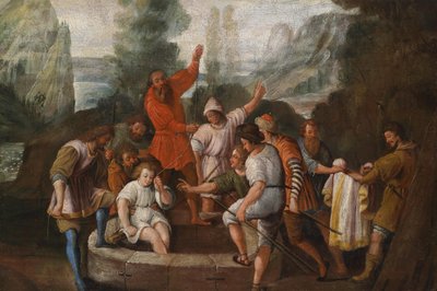 Joseph wird von seinen Brüdern in den Brunnen geworfen von Johann Heiss